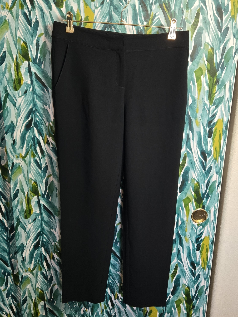 St. John Caviar Black Tailored Jennifer Ankle Dress Pants Size 4